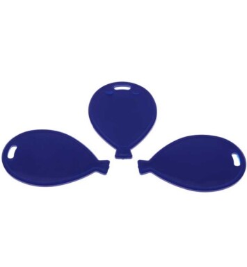 Primary Blue Balloon Shaped Plastic Weights