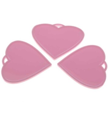 Pastel Pink Heart Shaped Plastic Weights