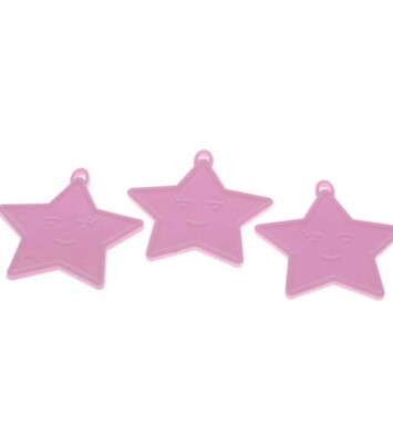 Pastel Pink Star Shaped Plastic Weights