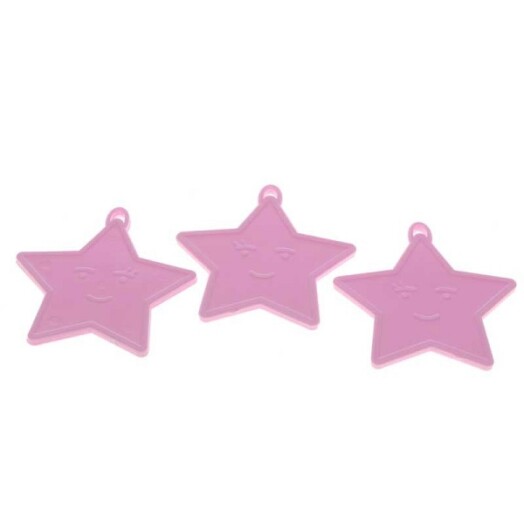 Pastel Pink Star Shaped Plastic Weights