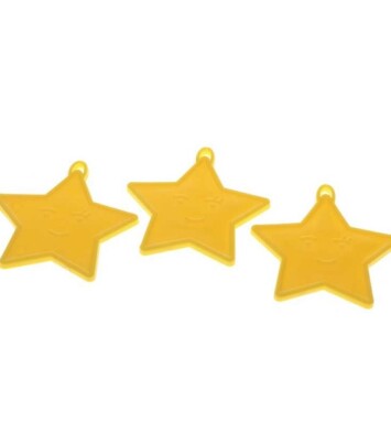 Yellow Star Shaped Plastic Weights