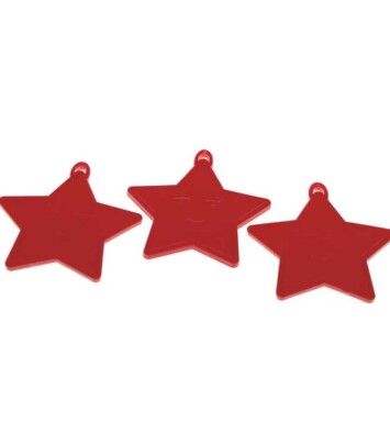 Primary Red Star Shaped Plastic Weights