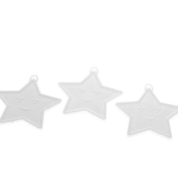 White Star Shaped Plastic Weights