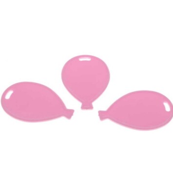 Pastel Pink Balloon Shaped Plastic Weights