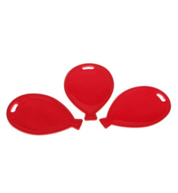 Primary Red Balloon Shaped Plastic Weights