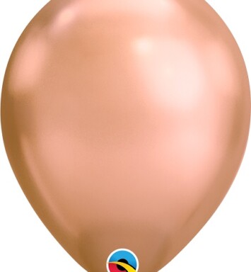 11 Inch Chrome Rose Gold Latex Balloons 100ct