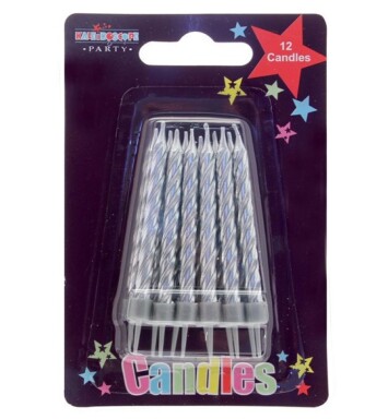 Silver Party Candle
