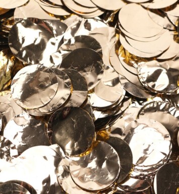 100g Metallic Gold Dots Foil Confetti - 25mm
