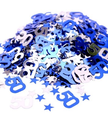 14g 50 Confetti Blue