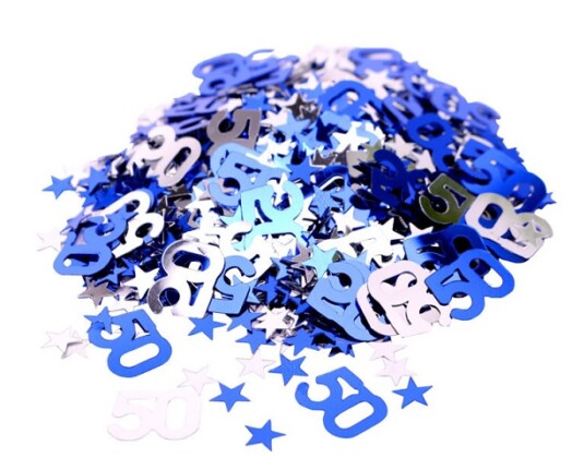 14g 50 Confetti Blue