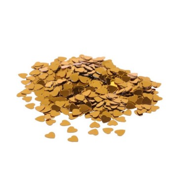 14g Gold Heart Confetti