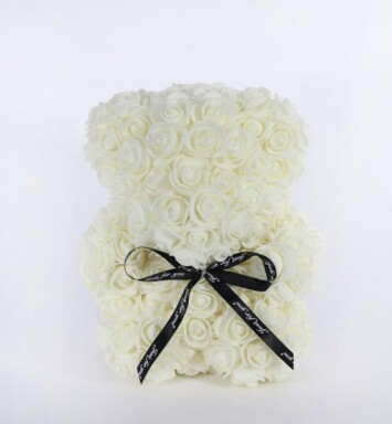 Small Amour Rose Baby Bear - Cream