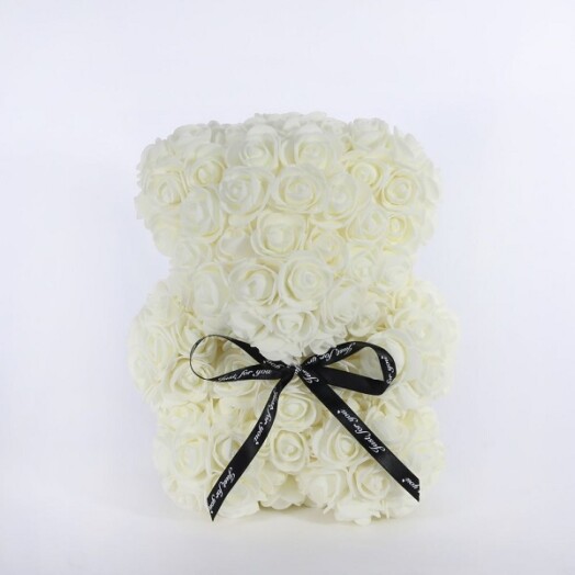 Large Amour Rose Baby Bear - Cream