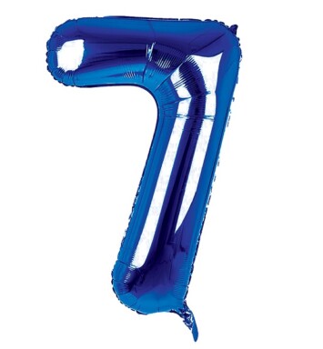 34 Inch Dark Blue Number 7 Foil Balloon