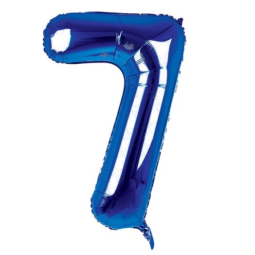34 Inch Dark Blue Number 7 Foil Balloon