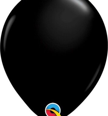 11 Inch Fashion Onyx Black Latex Balloons 25ct