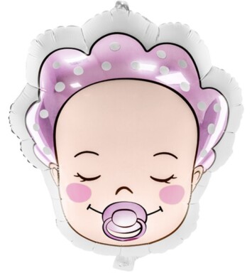 Baby Girl Head Super Shape Foil Balloon