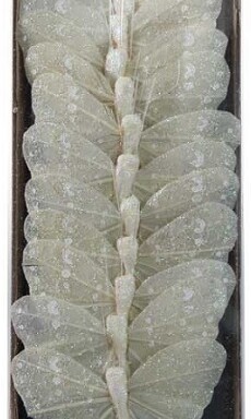 7cm Glitter Feather Butterfly Cream