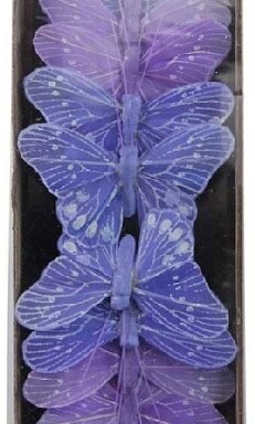 7cm Feather Butterfly Purple