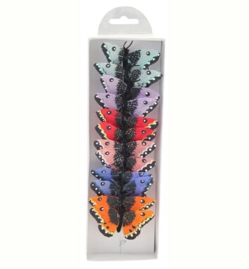Feather Butterfly Assorted Tropical Colours
