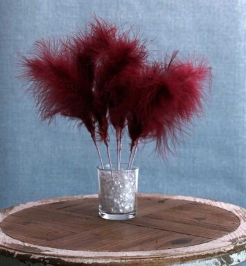 Fluff Feather Bunch - Burgundy