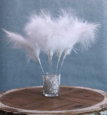 Fluff Feather Bunch - White