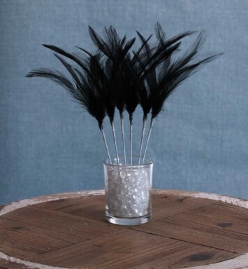 Narrow Feather - Black