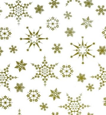 Gold Christmas Snowflakes Cellophane