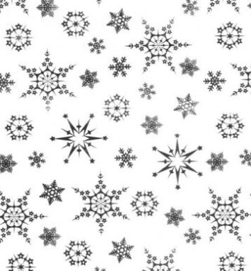 Silver Christmas Snowflakes Cellophane