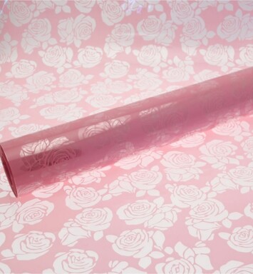 Baby Pink Cut Out Roses Cellophane