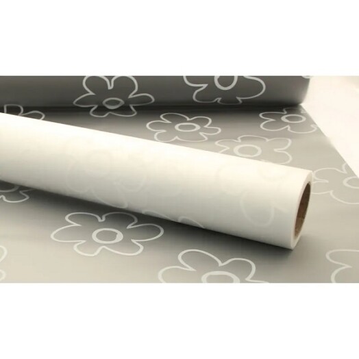 Flower Frosted Cellophane - White