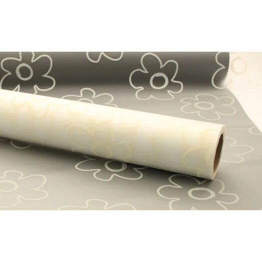 Flower Frosted Cellophane - Cream