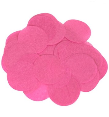14g Fuchsia Round Tissue Paper Confetti - 15mm