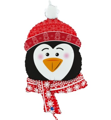 Sweet Penguin Head Super Shape Foil Balloon