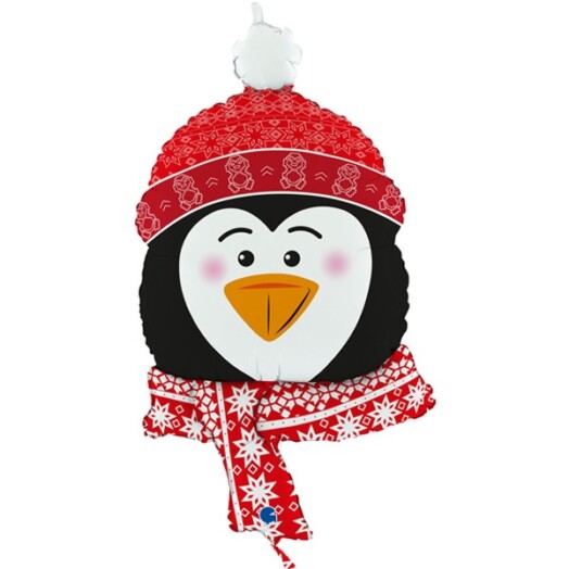 Sweet Penguin Head Super Shape Foil Balloon
