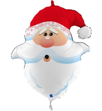 Curious Santa Head Super Shape Foil Balloon