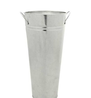 55cm Galvanised Vase with Ears