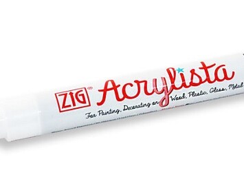 Acrylista Chisel Tip Pen - White