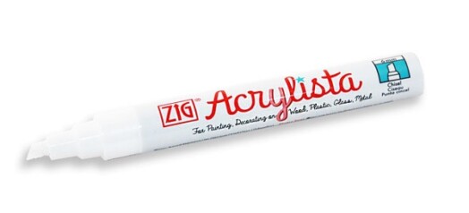 Acrylista Chisel Tip Pen - White