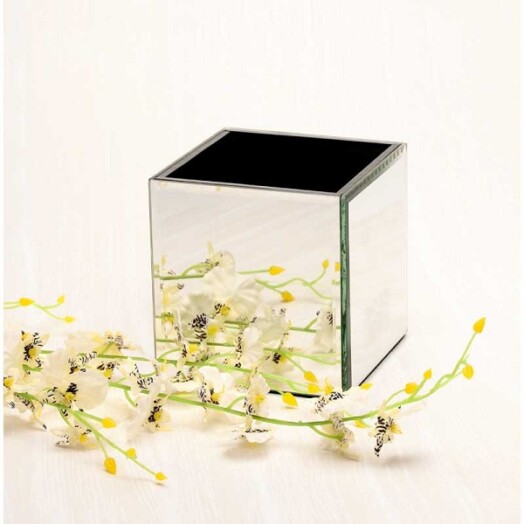 12cm Bevell Square Mirror Vase