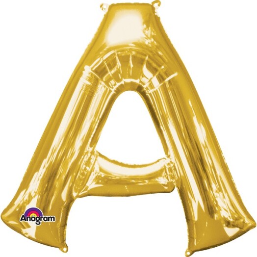 Large Gold Letter A Foil Balloon