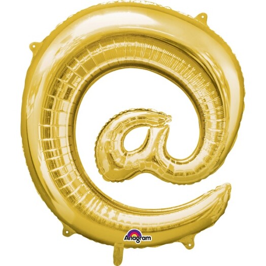 16" Mini Shape Symbol Balloon @ - Gold