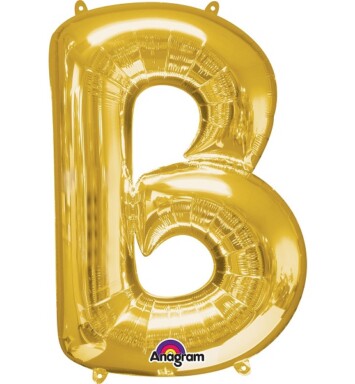 Large Gold Letter B Foil Balloon