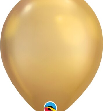 11 Inch Chrome Gold Latex Balloons 100ct
