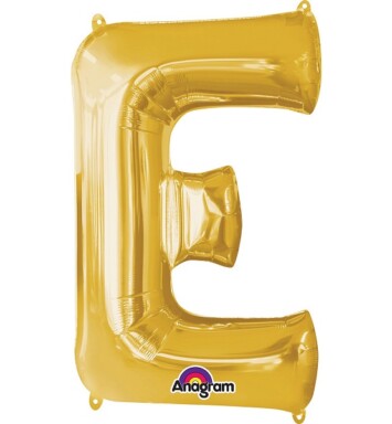 Large Gold Letter E Foil Balloon
