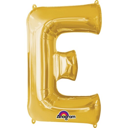 Large Gold Letter E Foil Balloon