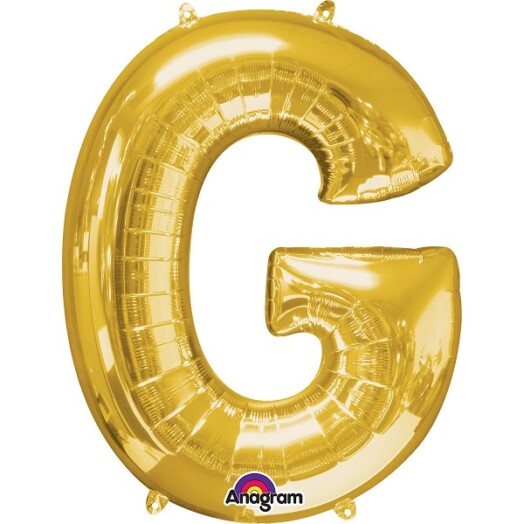16" Mini Shape Letter Balloon G - Gold