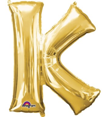 Large Gold Letter K Foil Balloon