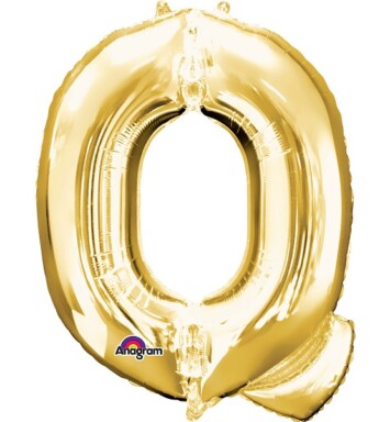 16" Mini Shape Letter Balloon Q - Gold