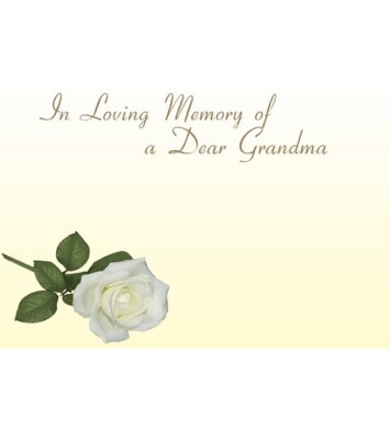 Florist Small Cards - In Loving Memory of Dear Grandma